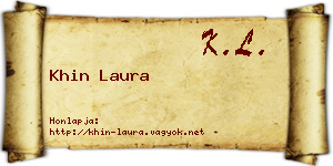 Khin Laura névjegykártya
